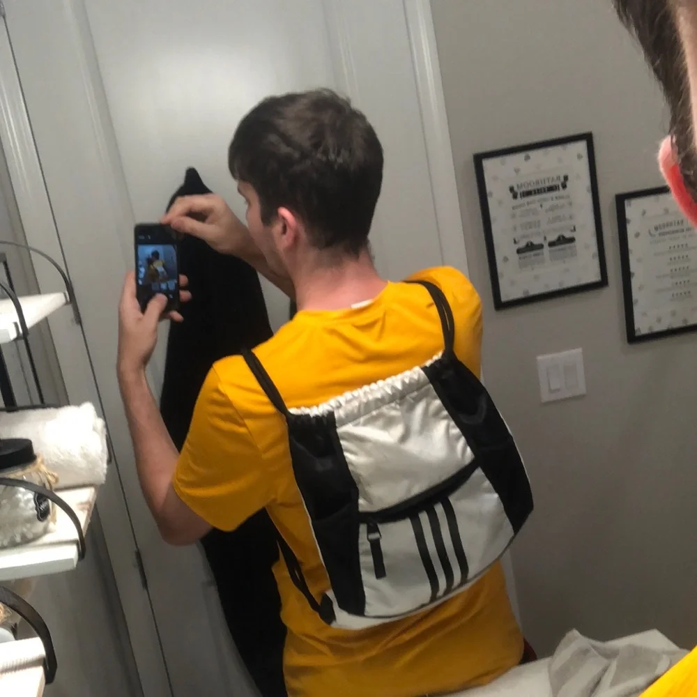 Adidas Black and White Classic Backpack